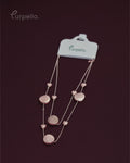 Purpello Rose Gold Multi-Layer Heart & Disc Chain