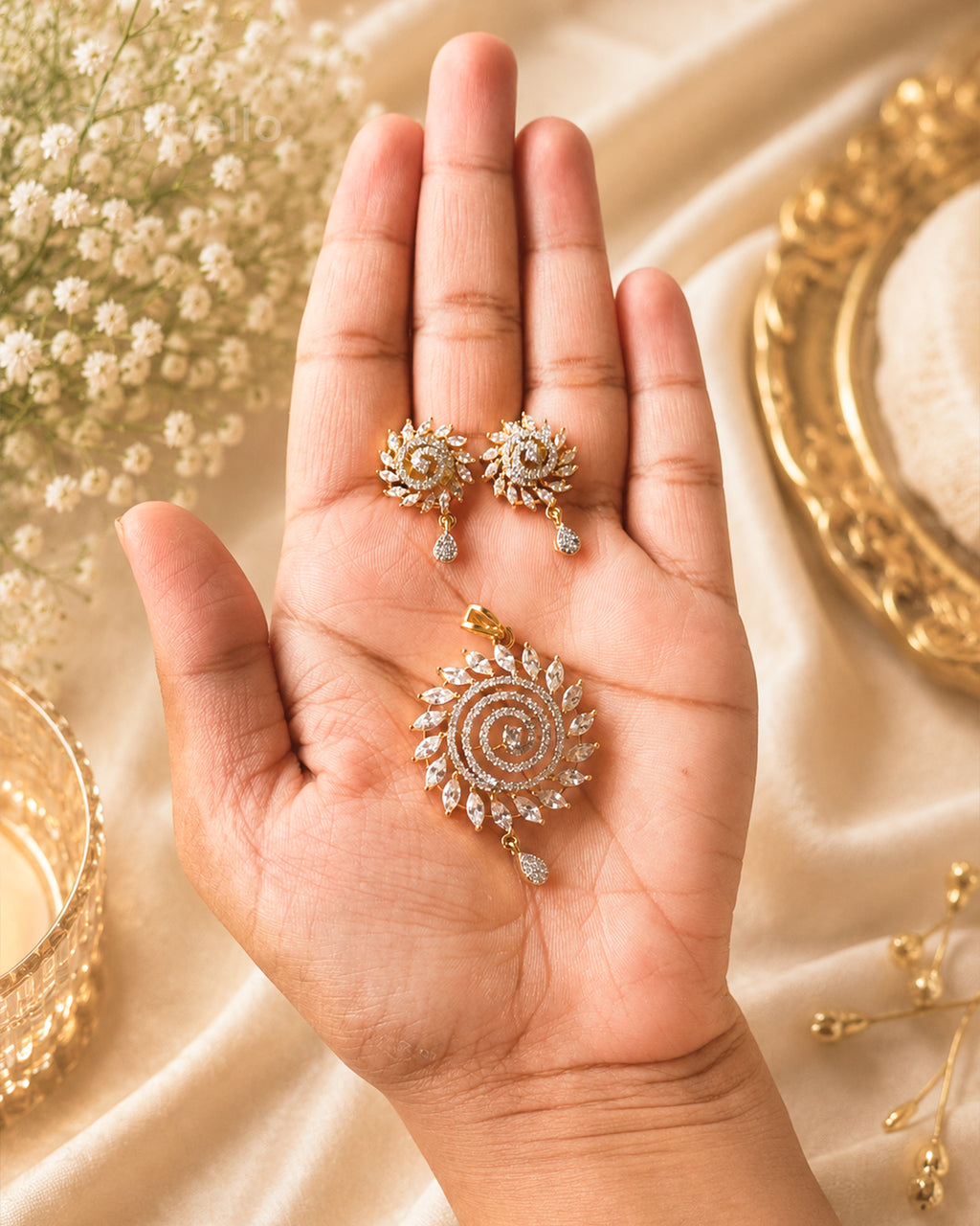 Title: Purpello Celestial Spiral Diamond Replica Set