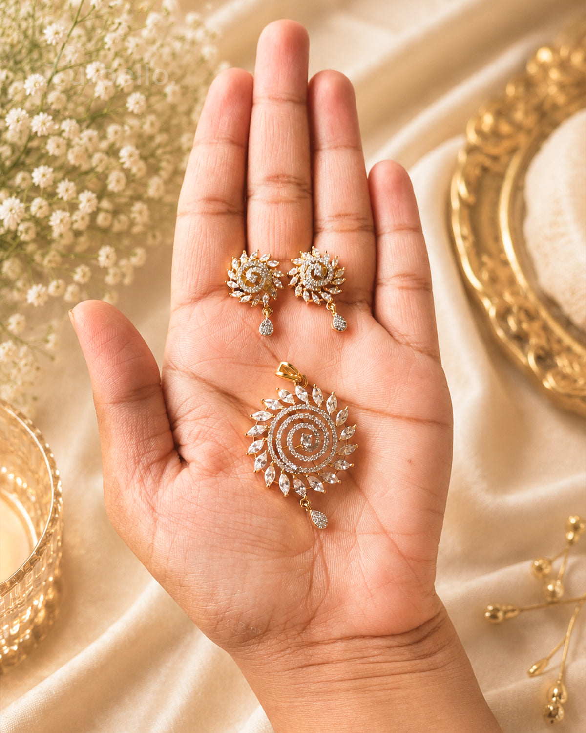 Title: Purpello Celestial Spiral Diamond Replica Set