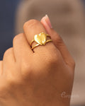 Amora Golden Heart Ring