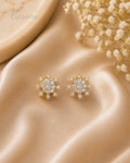 Purpello Snowflake Crystal Stud Earrings