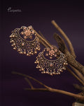 Purpello Antique Floral Jhumka Earrings