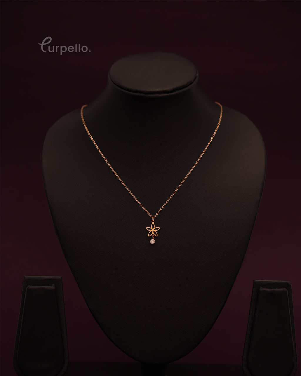 Purpello Elegant Floral Pendant Necklace