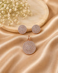Purpello Rose Gold Diamond Replica Pendant Set