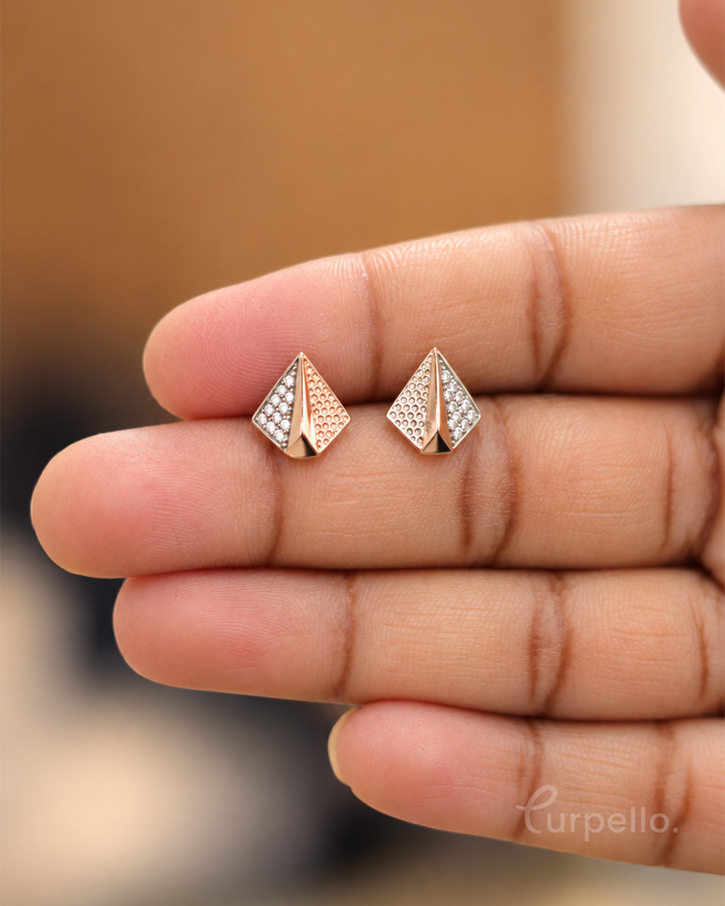 Ziva Xuping Rose Gold Crystal Studs
