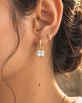 Lumiere Crystal Drop Hoop Earrings