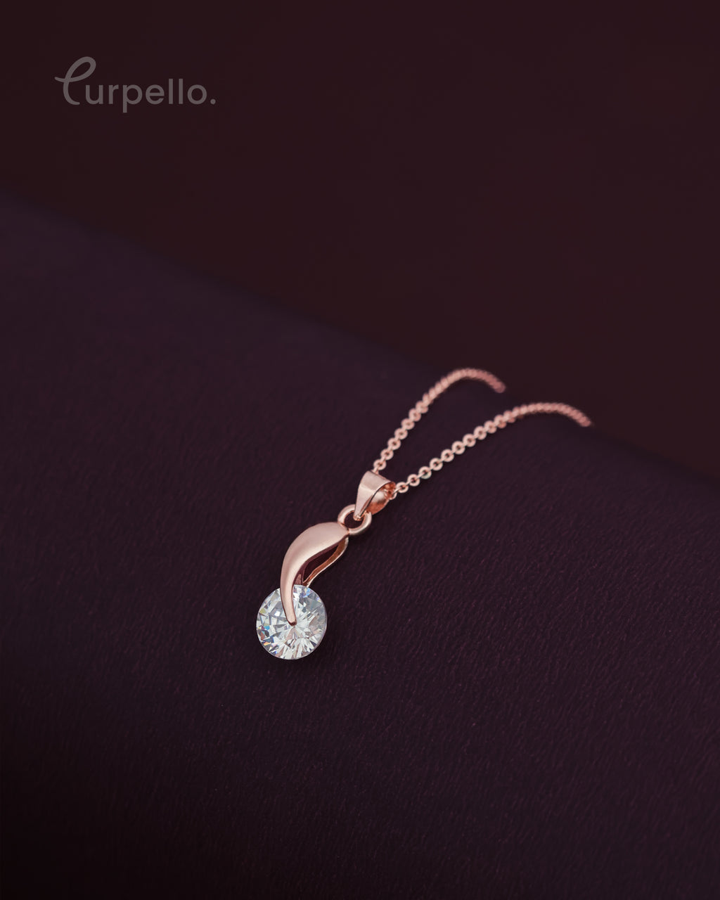 Purpello Crystal Drop Anti-Tarnish Chain & Stud Set