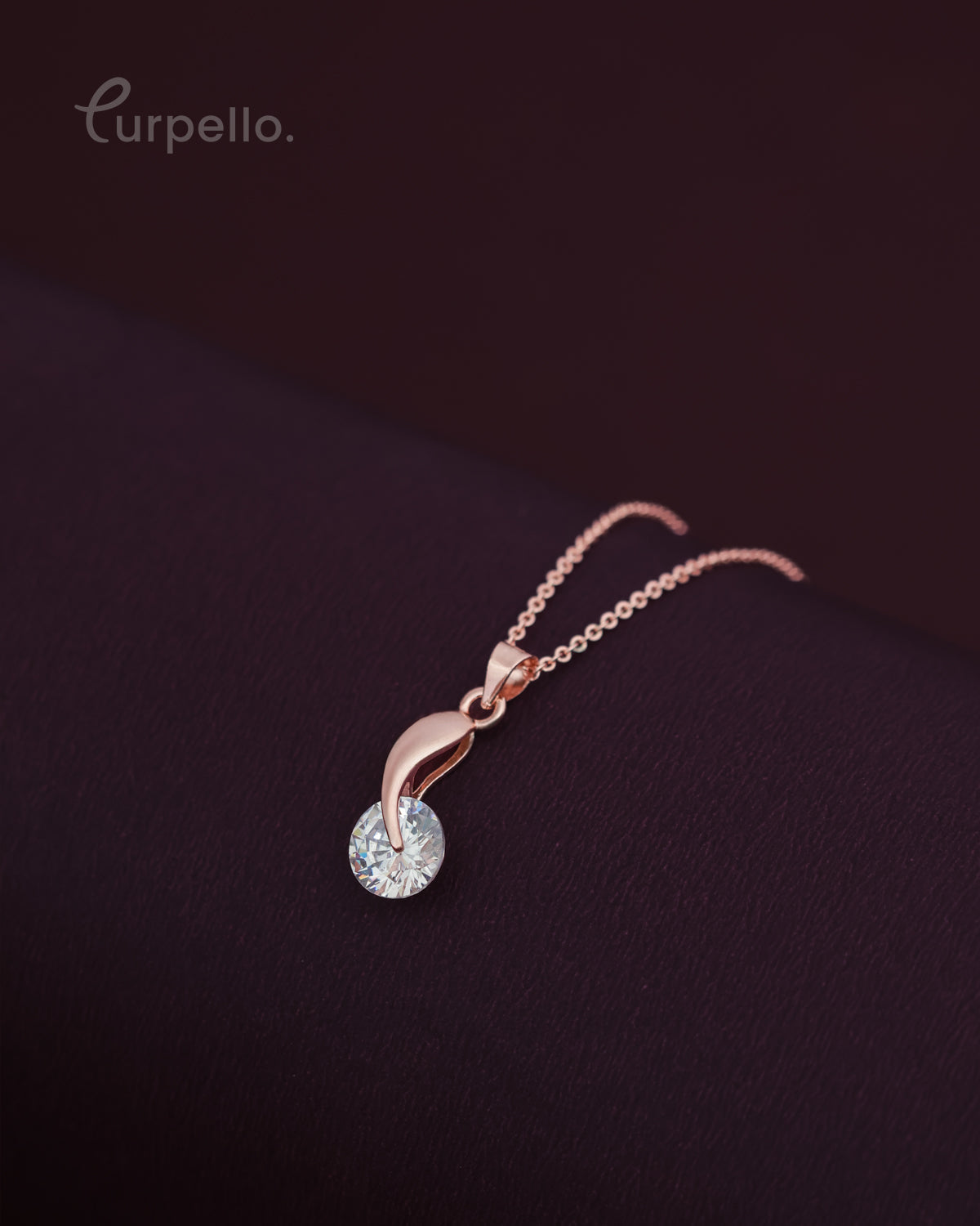 Purpello Crystal Drop Anti-Tarnish Chain & Stud Set