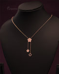Purpello Minimal Floral Drop Chain