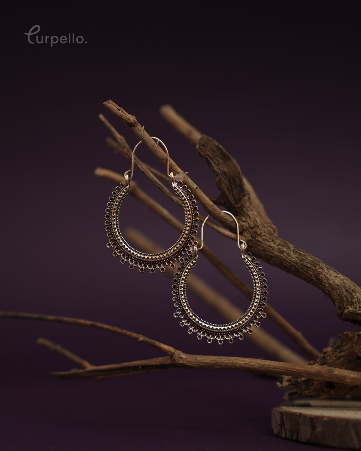Purpello Classic Crescent Hoop Earrings