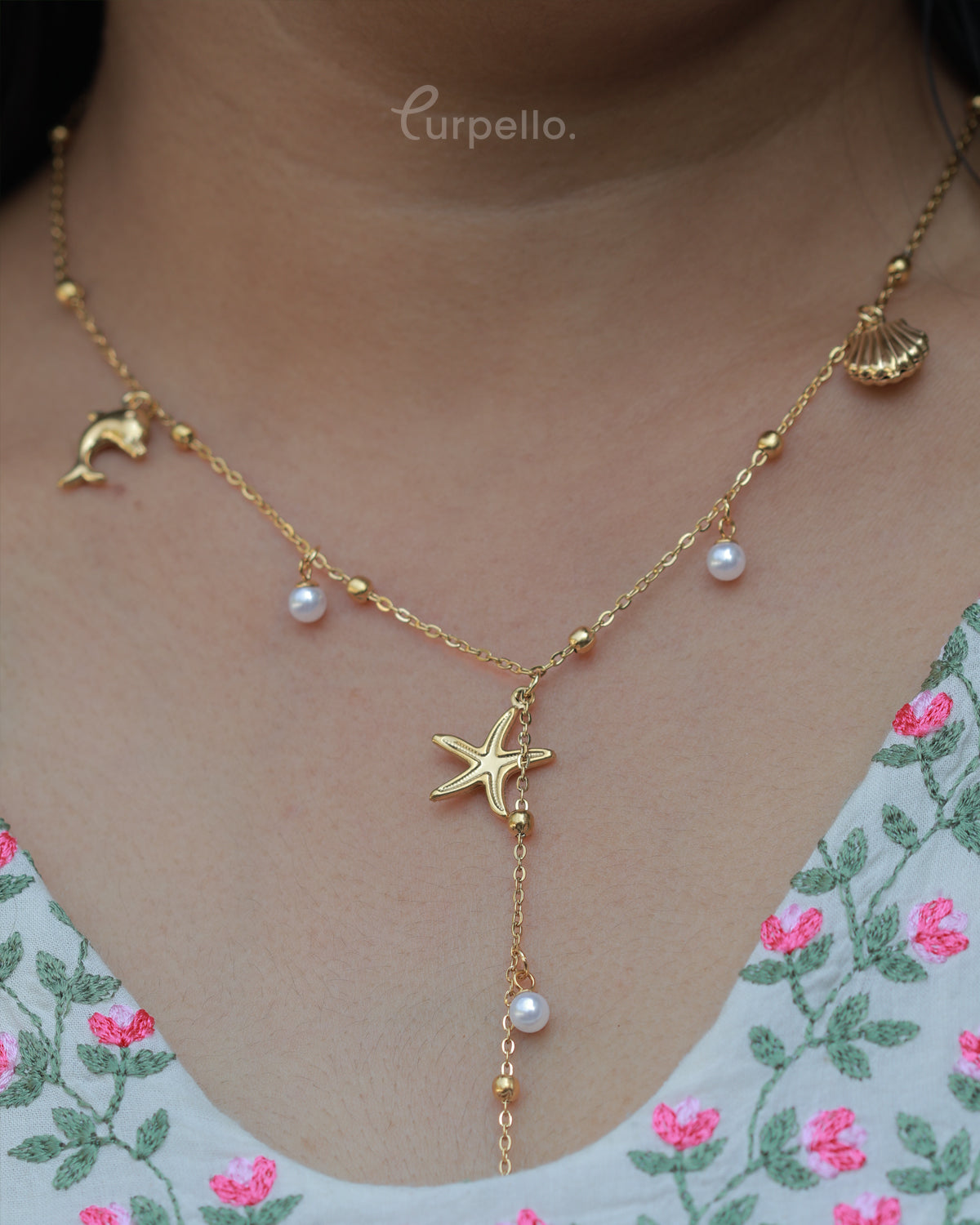 Purpello Ocean Charm Drop Chain