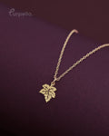 Purpello Elegant Gold Leaf Pendant Chain