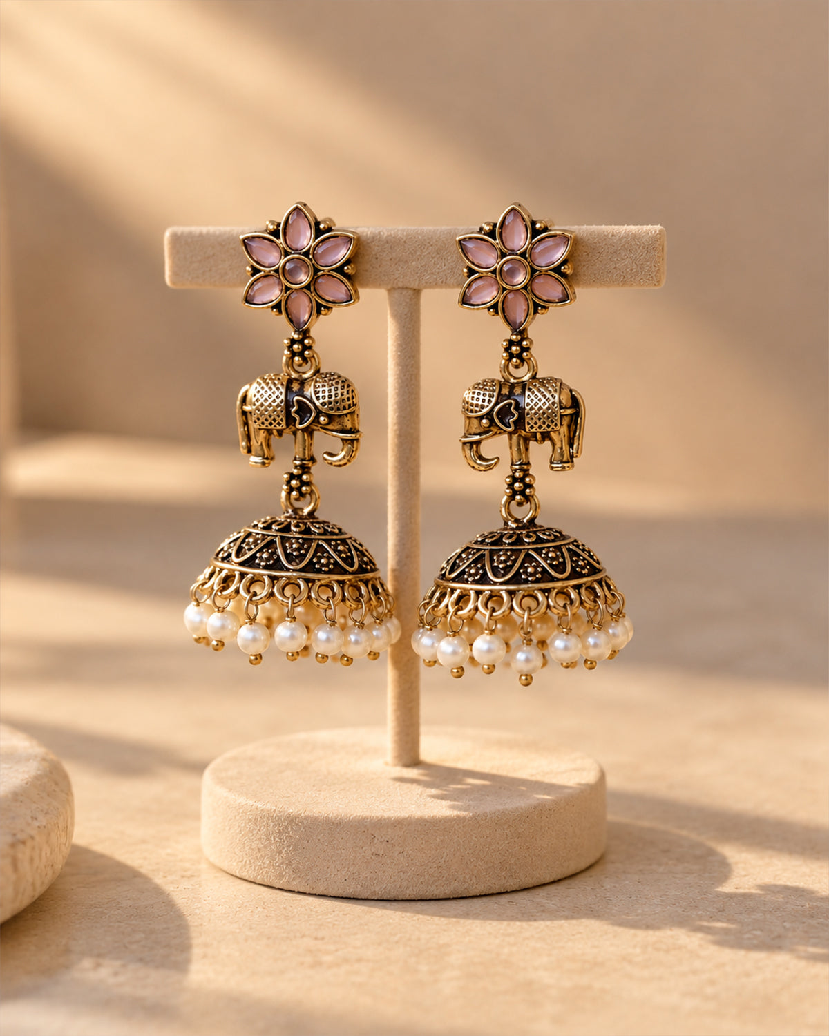 Purpello Elephant Jhumka Earrings