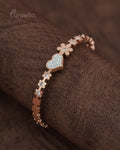 Purpello Floral Heart Anti-Tarnish Bracelet