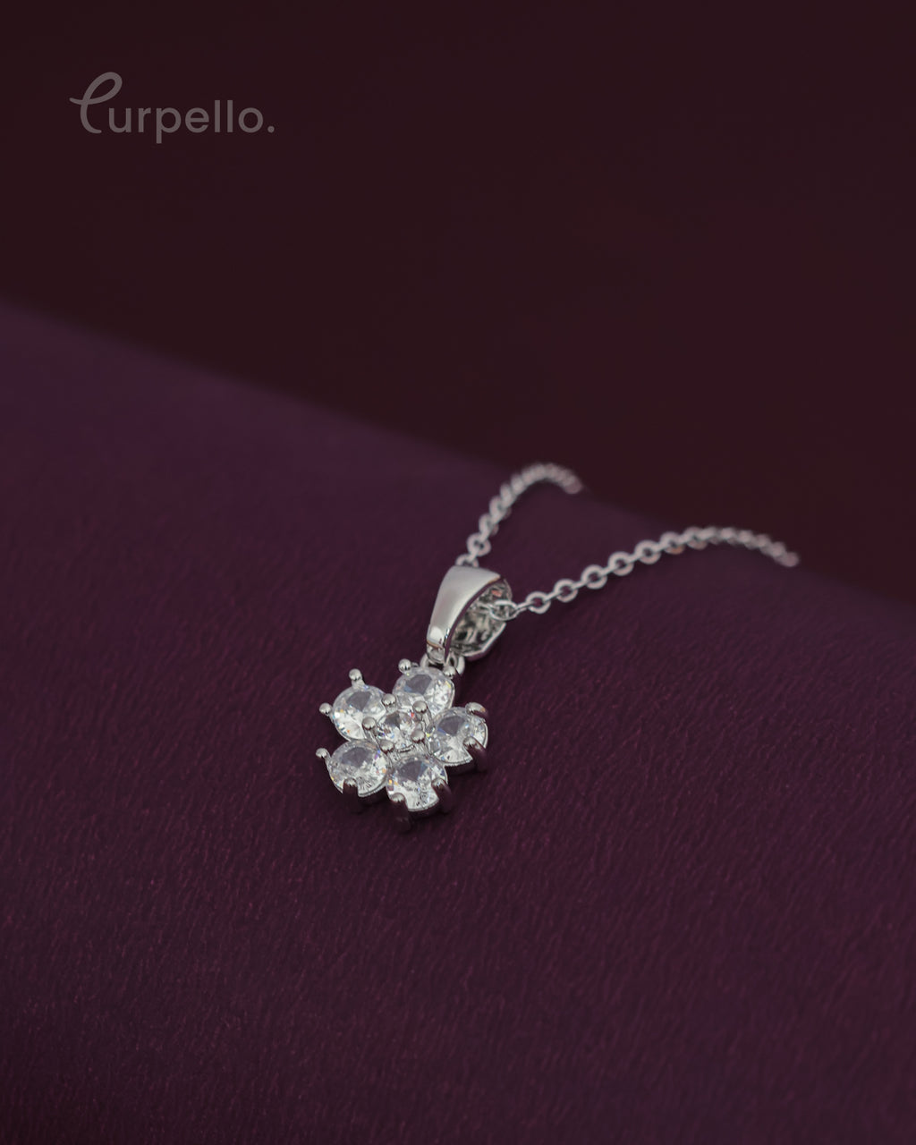 Purpello Blossom Crystal Pendant Chain