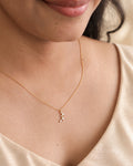 Purpello Celeste Crystal Leaf Necklace