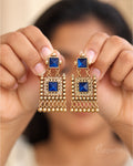Neelara – Royal Blue Antique Earrings