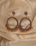 Purpello Antique Round Hoop Jhumka Earrings