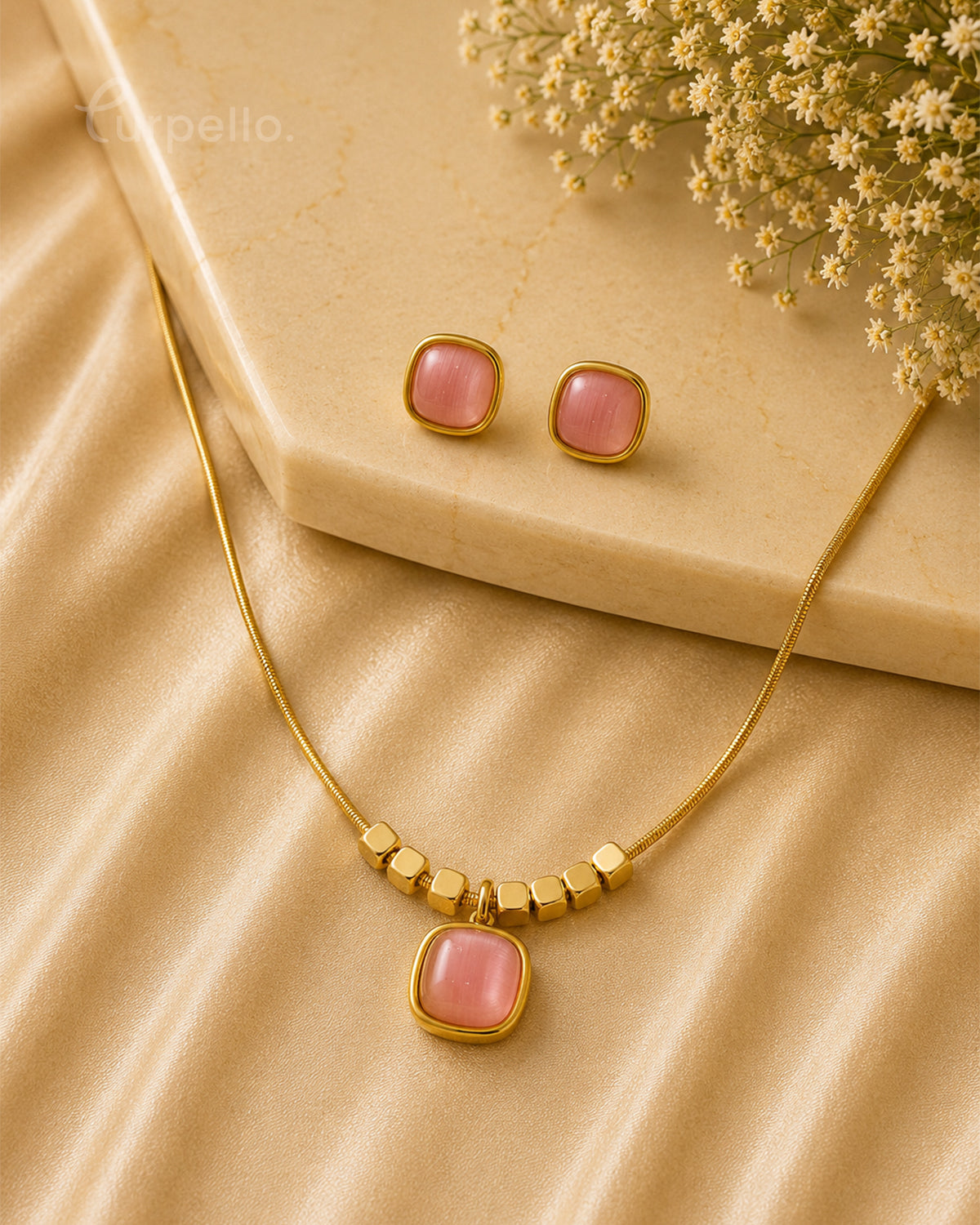 Purpello Blush Glow Minimal Pendant Set