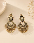 Purpello Hanging Beads Antique Chandbali Earring