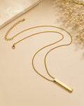 Minimalist Anti-Tarnish Bar Pendant Chain for Men