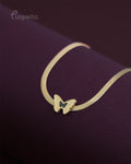 Purpello Butterfly Gold Snake Chain Necklace