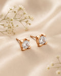 Rose Gold Diamond Replica Stud Earrings