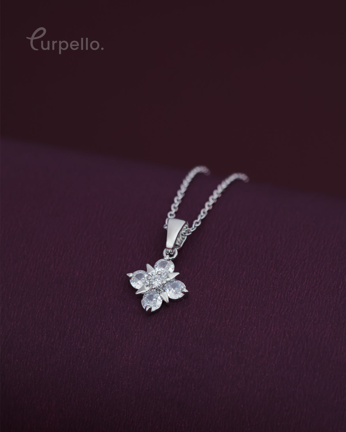 Curpello Crystal Blossom Pendant Chain