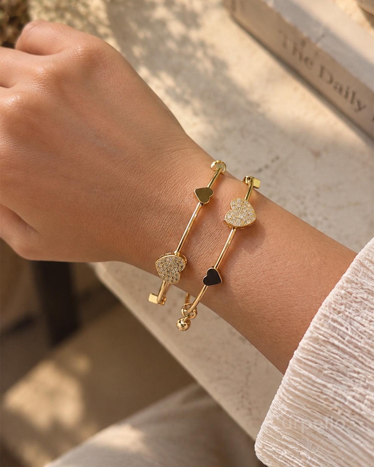 Amora Heart Duo Anti-Tarnish Bracelet