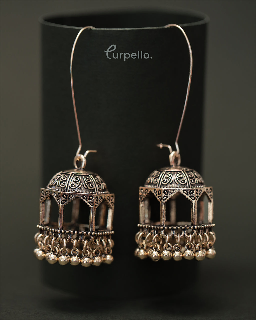 Purpello Antique Dome Jhumka Earrings