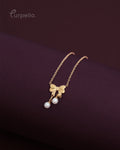 Purpello Bow Pearl Charm Necklace