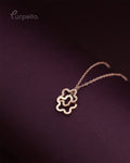 Purpello Twin Bloom Rose Gold Pendant Chain