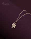 Purpello Elegant Rose Gold Leaf Pendant Chain