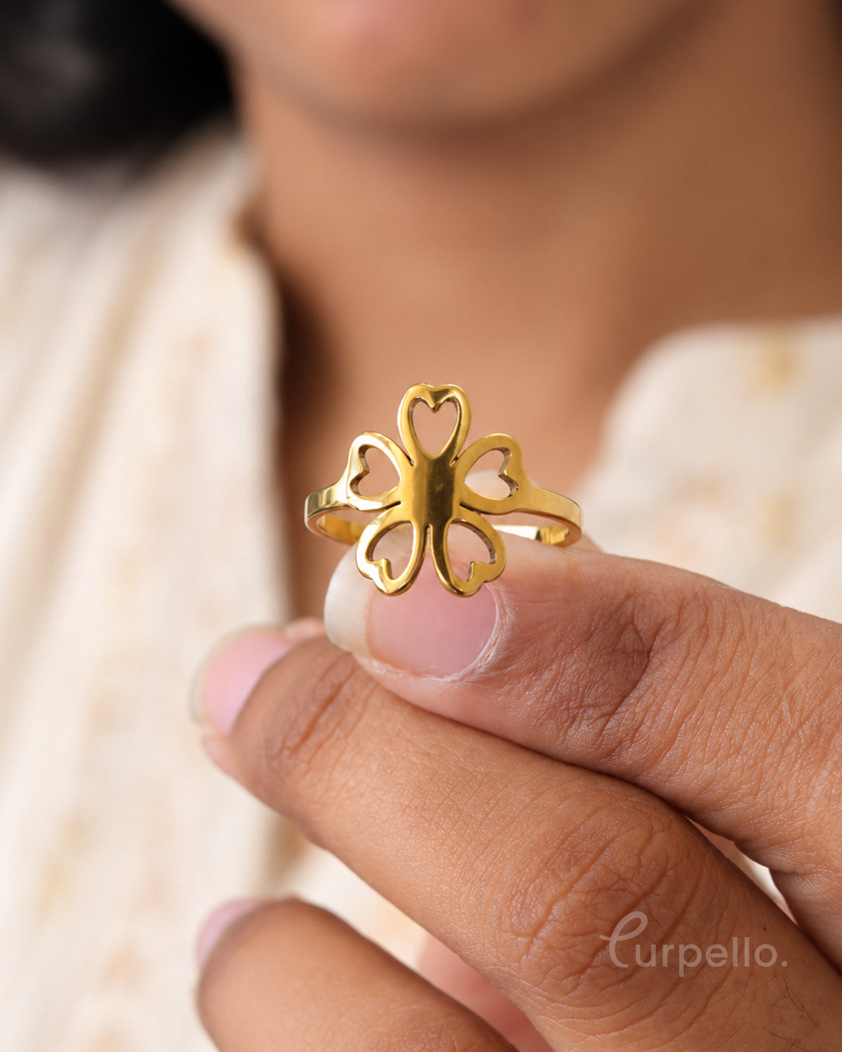 Heartbloom Gold Ring