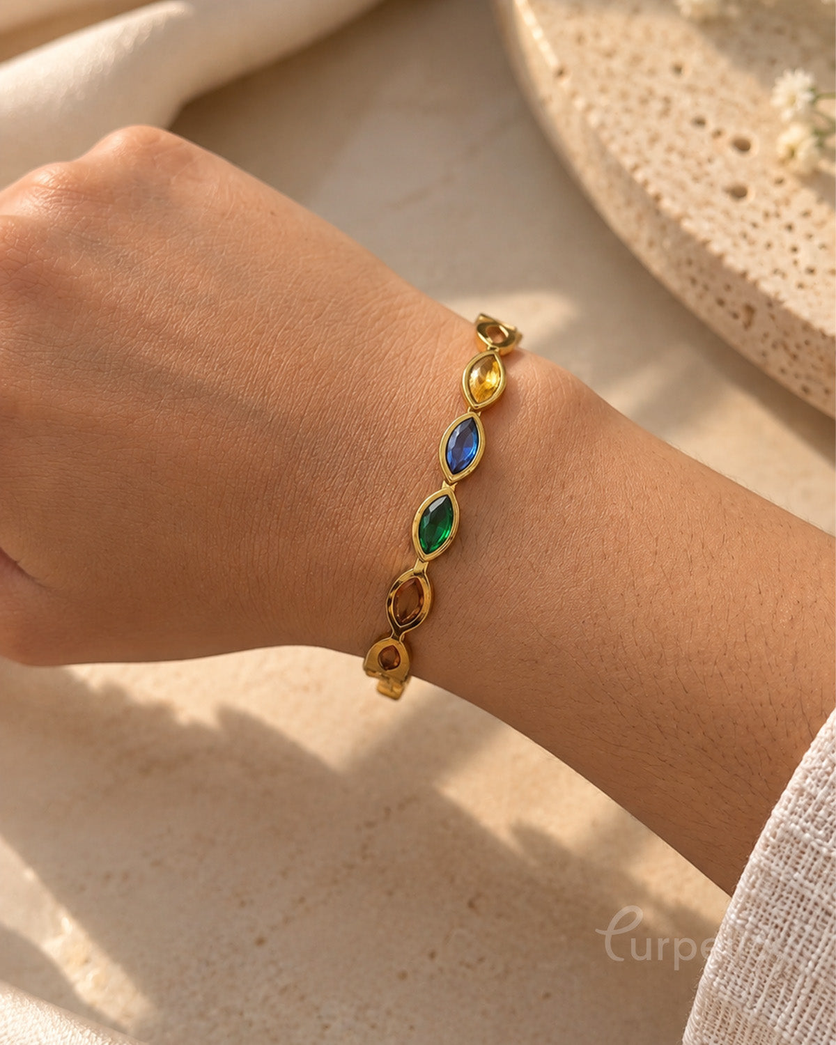 Aurelia Multicolour Anti-Tarnish Bracelet