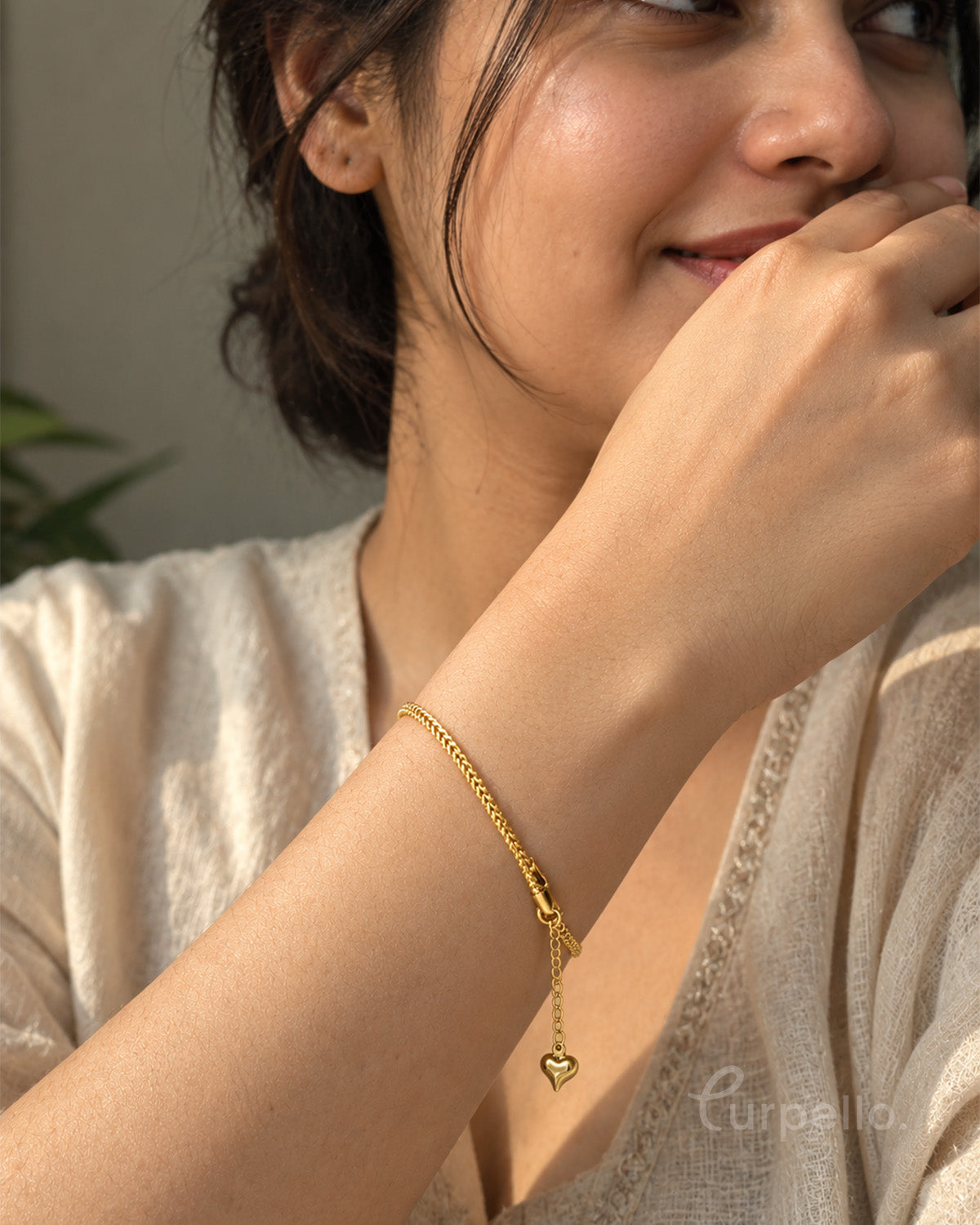 Purpello Aurelia Gold Weave Bracelet