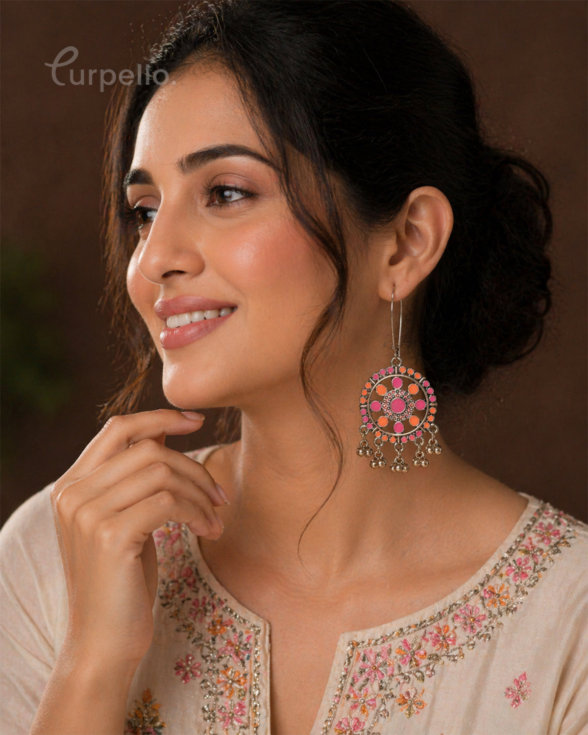 Purpello Boho Charm Circular Tassel Earrings