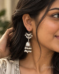Chandrika Pearl Drop Oxidised Hangings