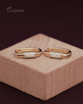 Purpello Xuping Crystal Lock Hoop Earrings