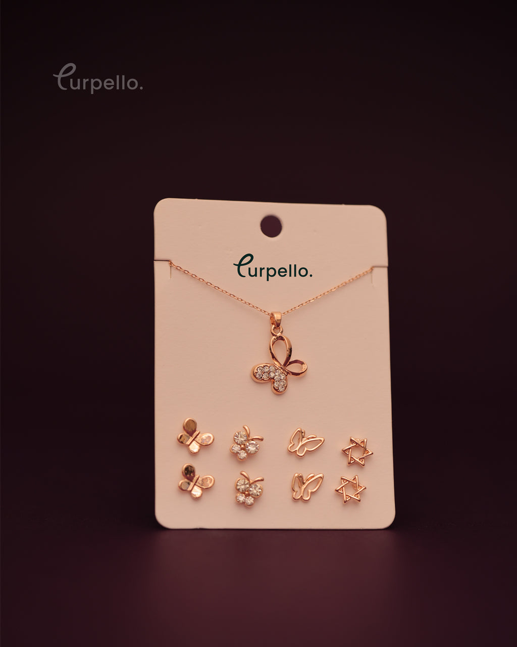 Purpello Butterfly and Star Jewelry Set