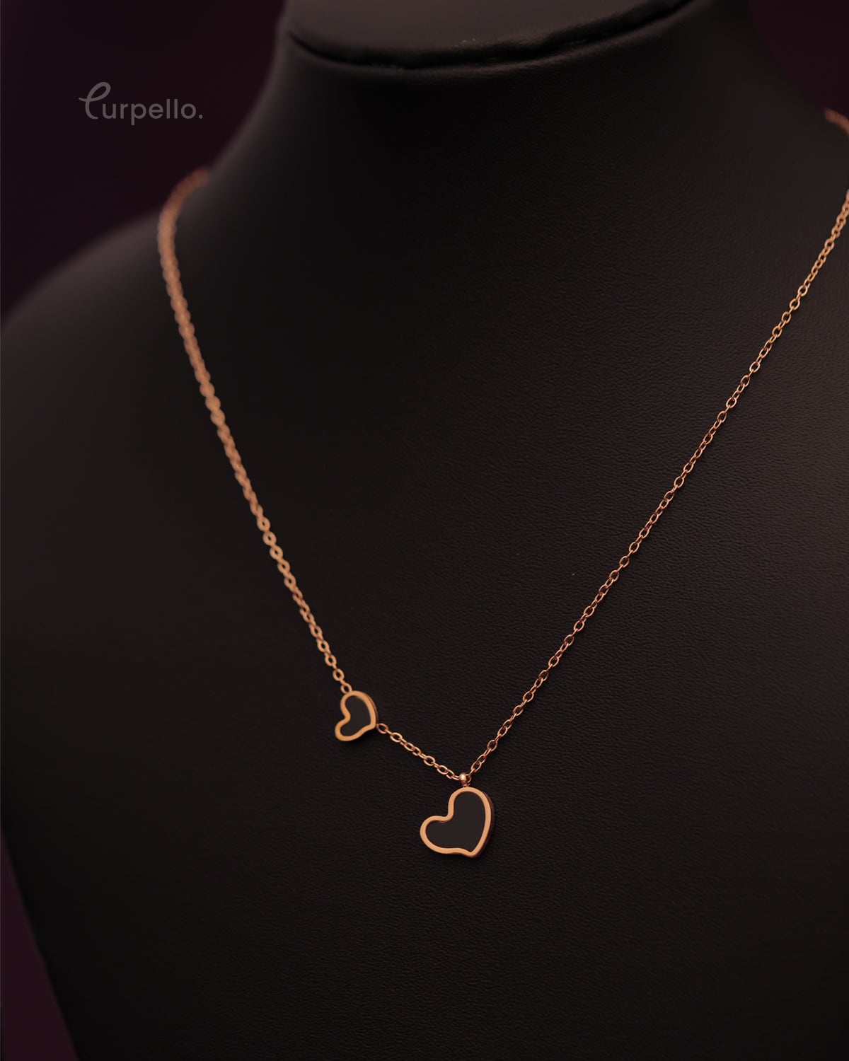 Purpello Double Heart Necklace