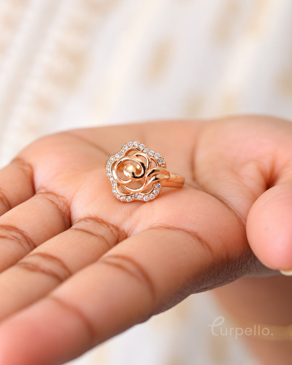 Rose Bloom – Elegant Rose Gold Ring
