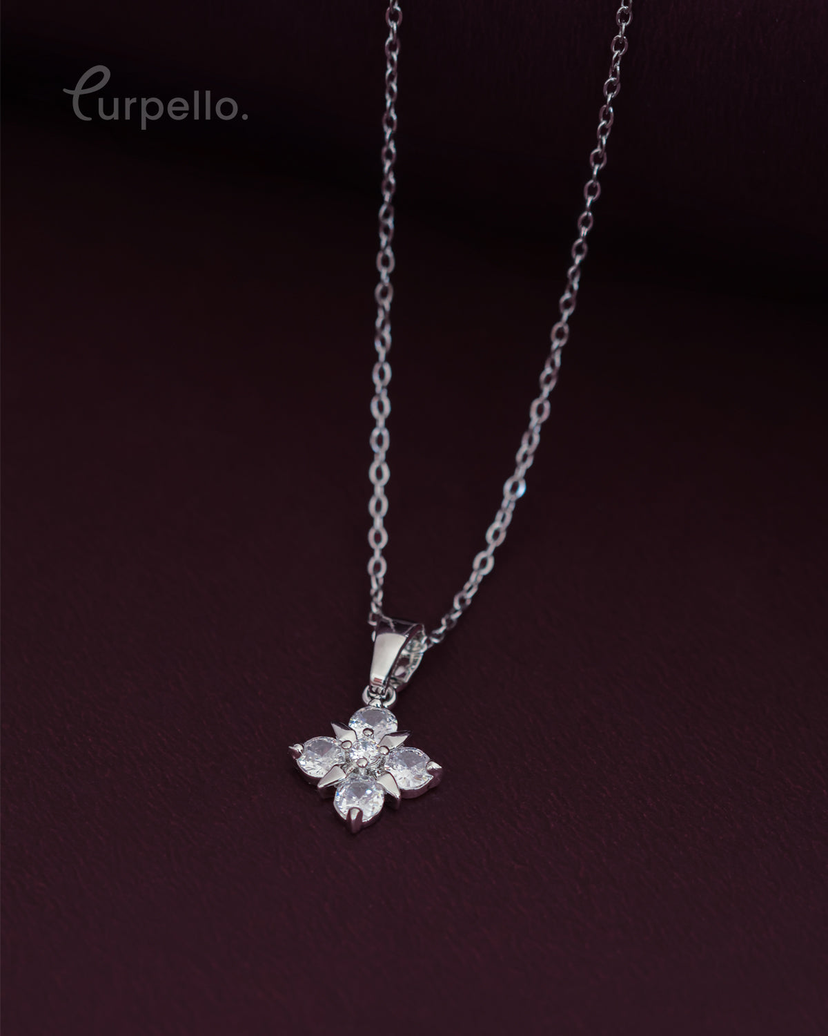 Curpello Crystal Blossom Pendant Chain