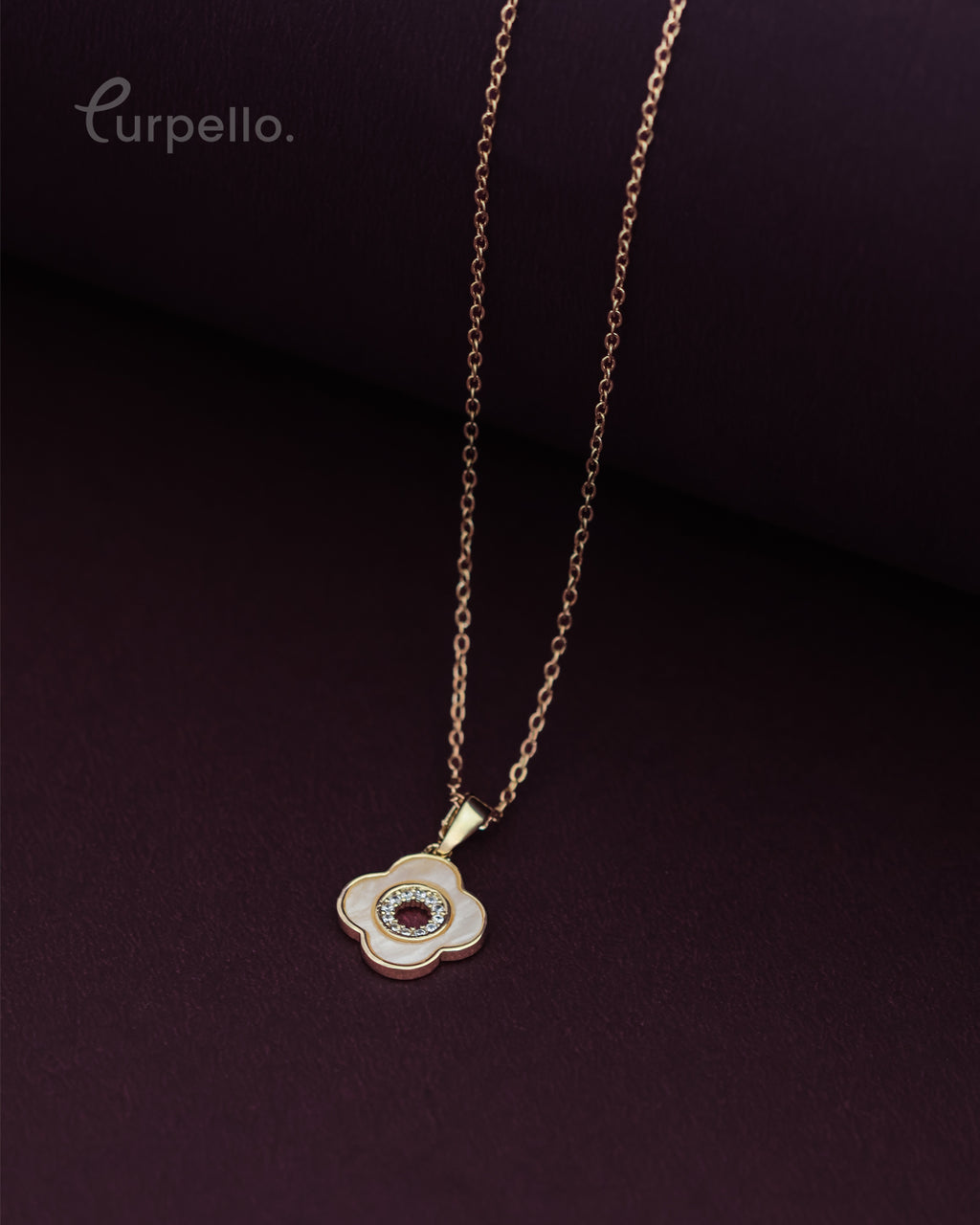 Purpello Clover Glow Anti-Tarnish Pendant Chain