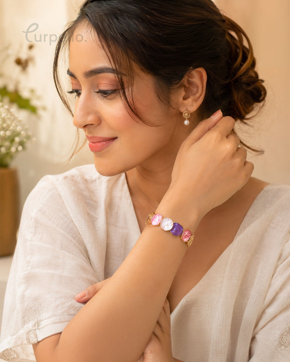 Purpello Pastel Pearl Stretch Bracelet