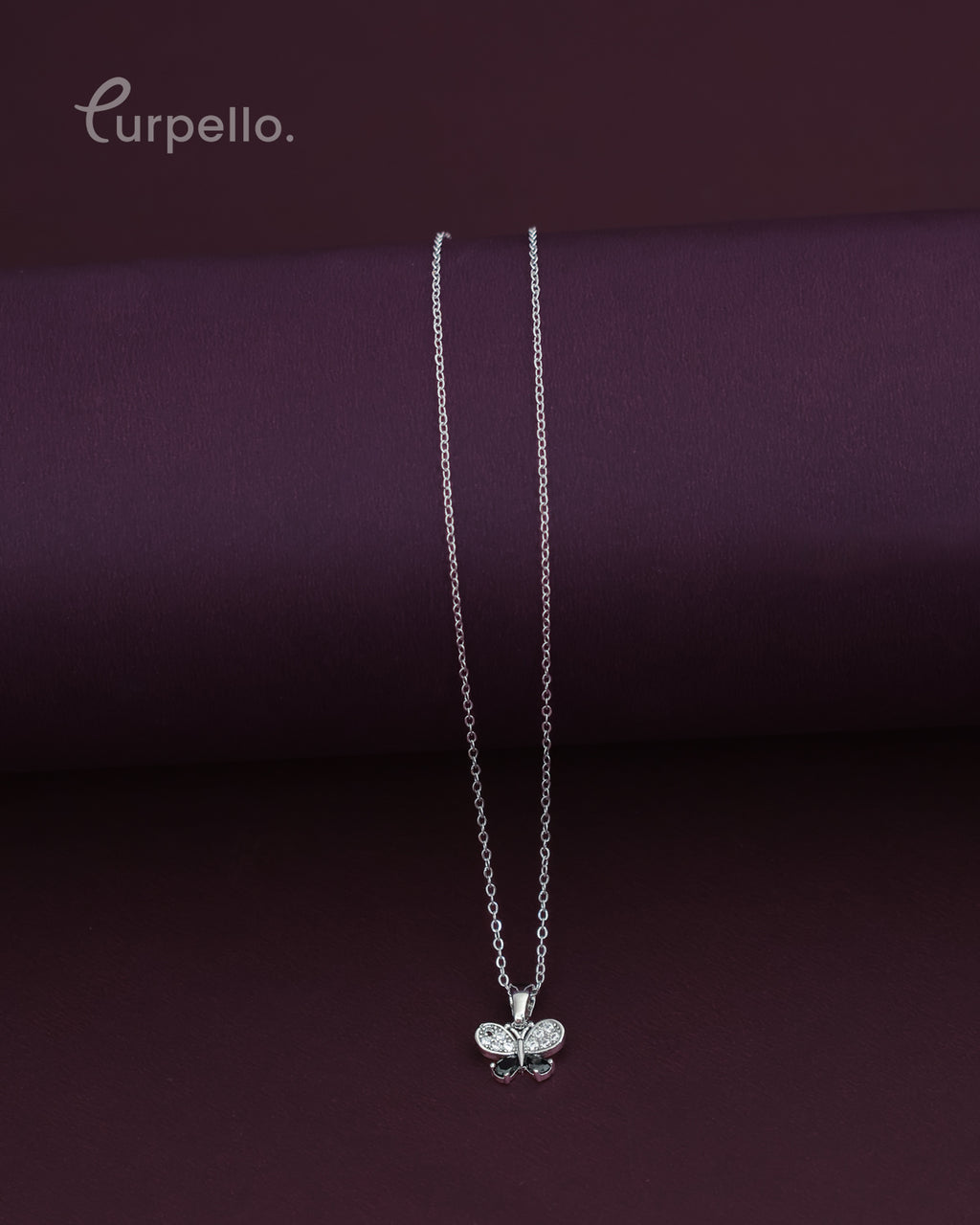 Purpello Graceful Butterfly Crystal Chain