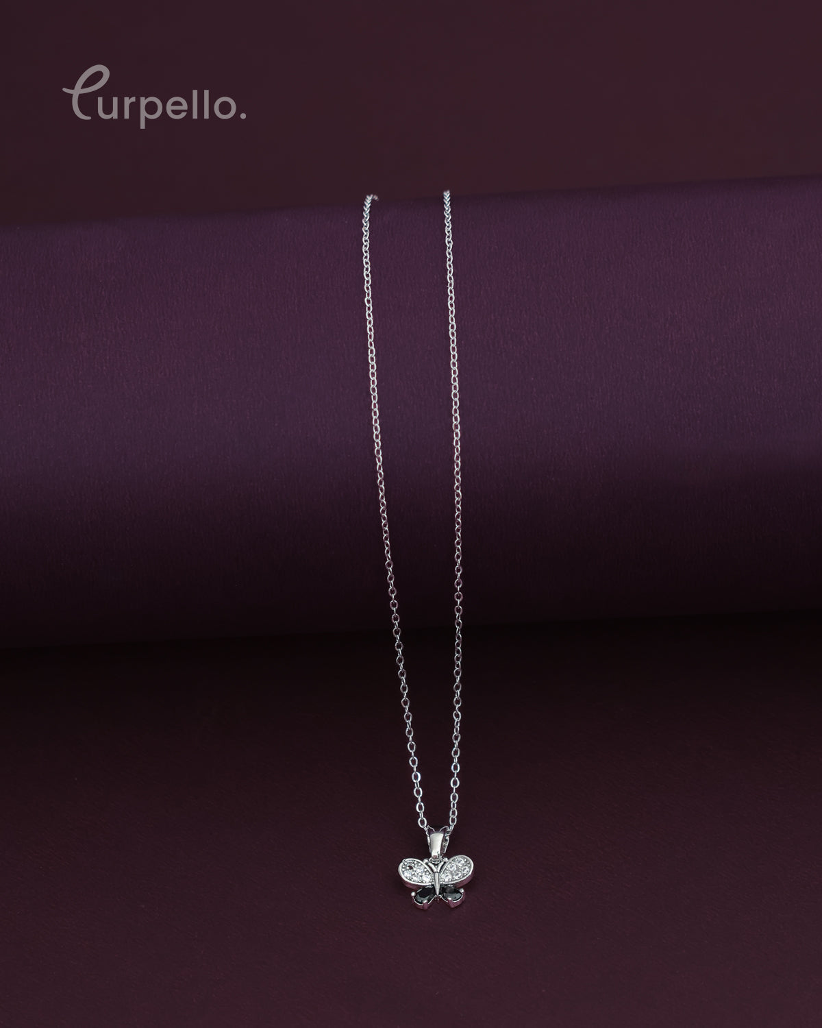 Purpello Graceful Butterfly Crystal Chain