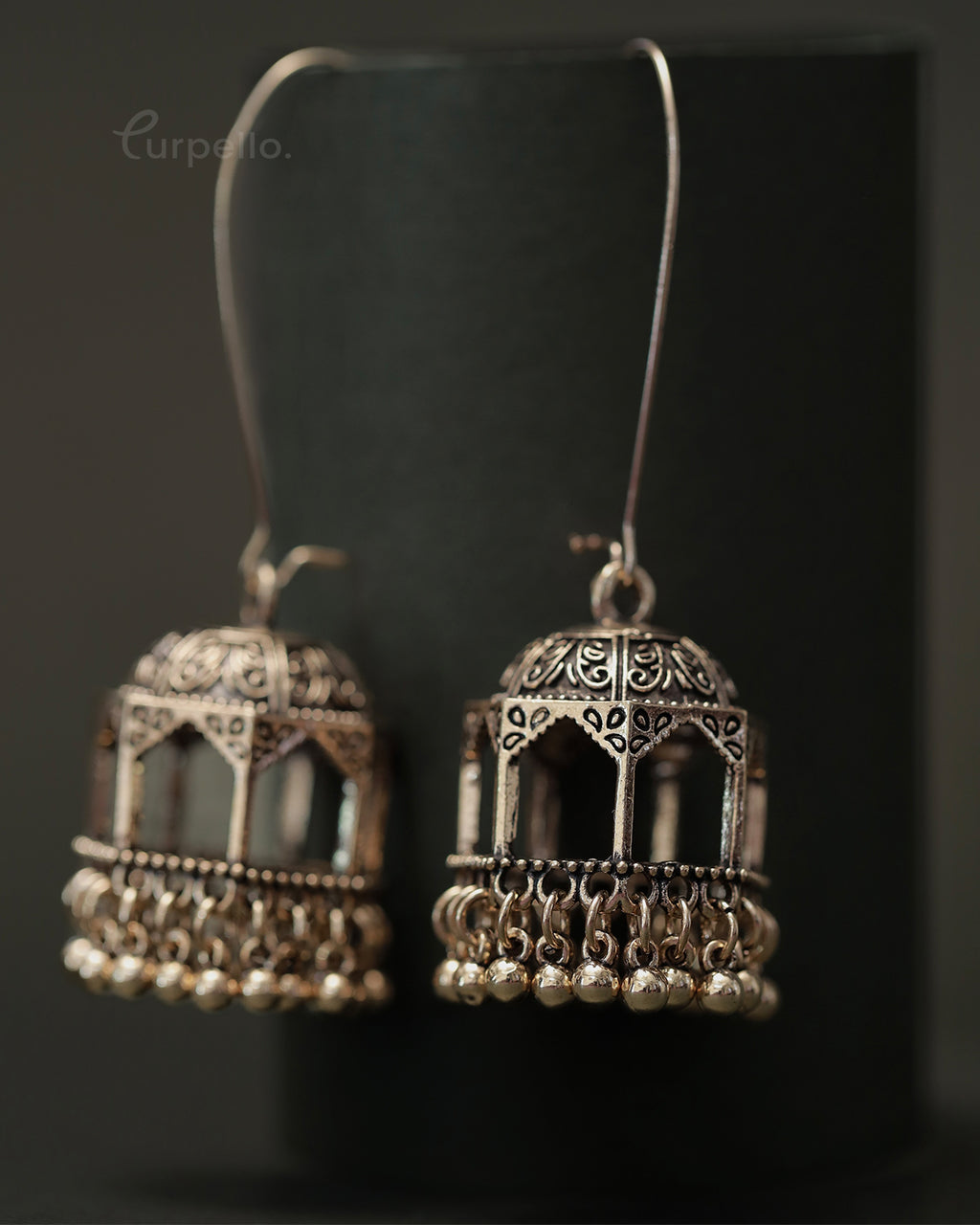 Purpello Antique Dome Jhumka Earrings