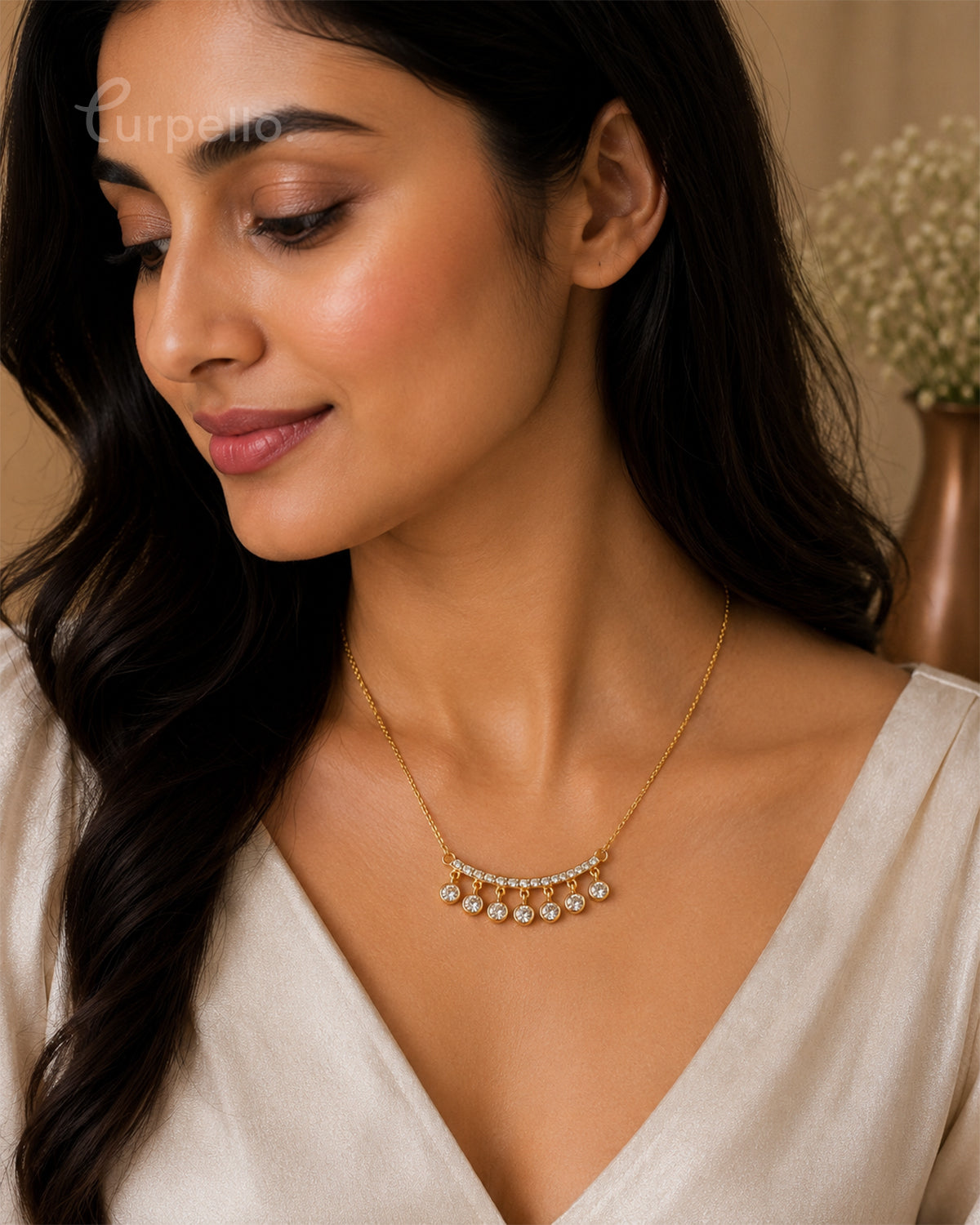 Purpello Celeste Diamond Charm Necklace