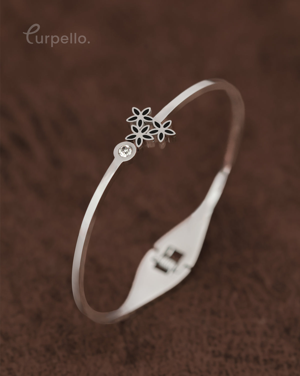 Purpello Blossom Crystal Anti-Tarnish Bangle